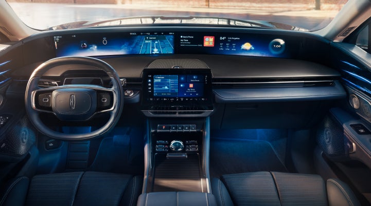 A large panoramic display is shown on the dashboard of a 2025 Lincoln Nautilus® SUV | Star Lincoln in Southfield MI